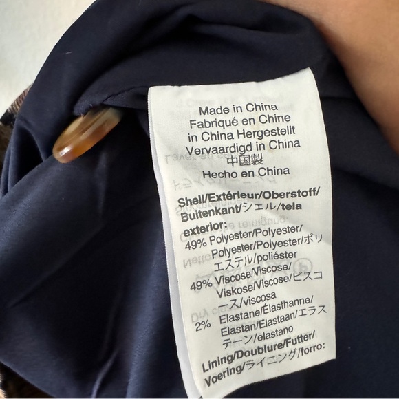 Madewell Caldwell Brown Mandell Plaid Double Breasted Blazer Jacket Size L - Picture 5 of 7